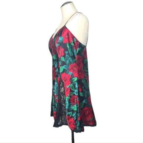 Victoria's Secret Floral Vintage Gold Label Lace Slip Mini Night Dress M - Picture 4 of 7